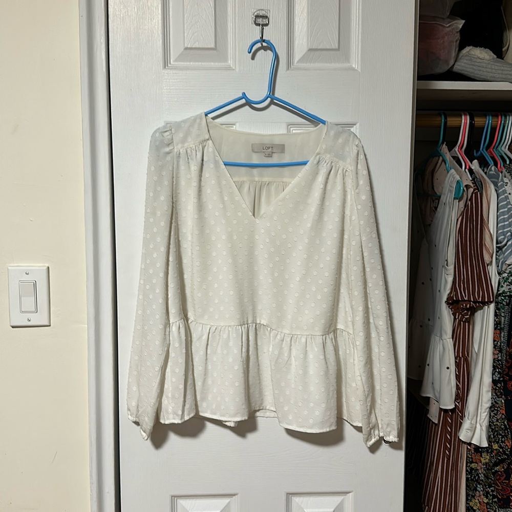 Peplum top from LOFT